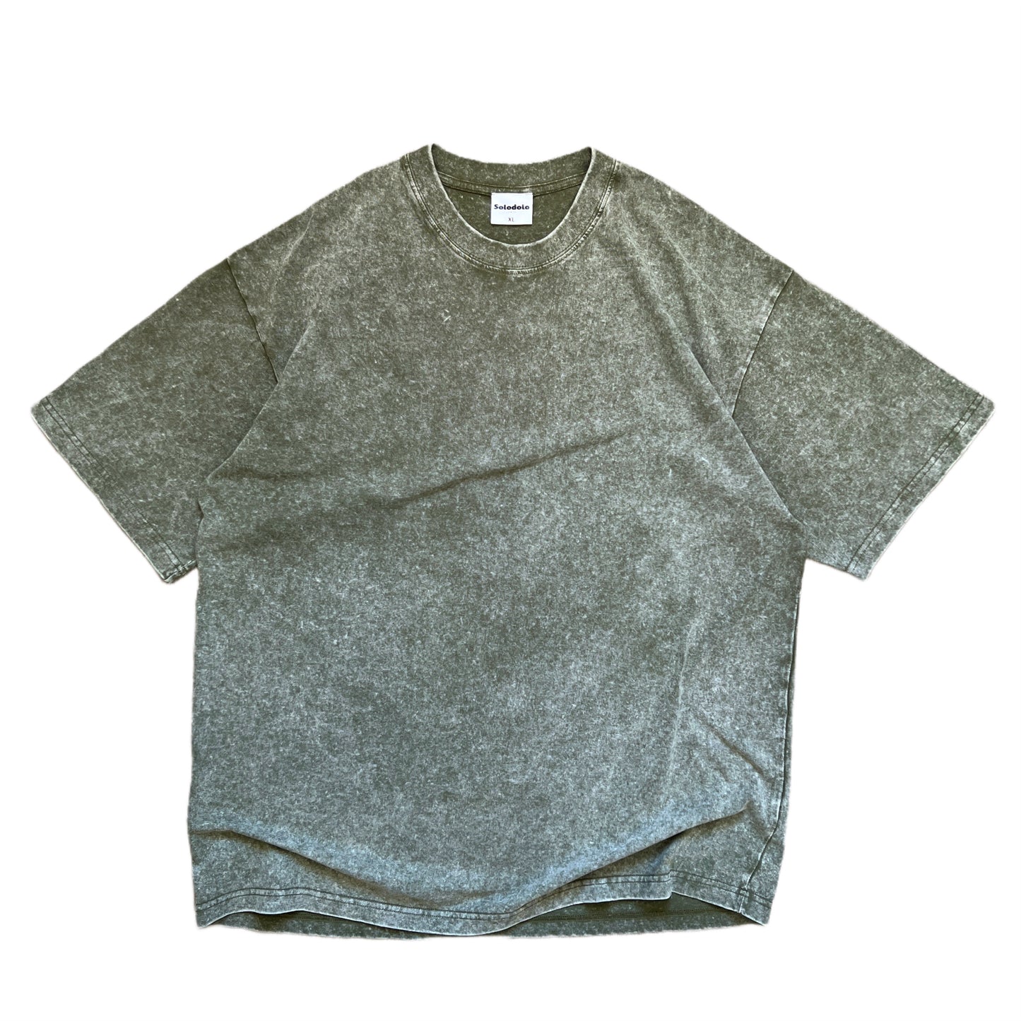 ARMY GREEN ACID WASH T-SHIRT