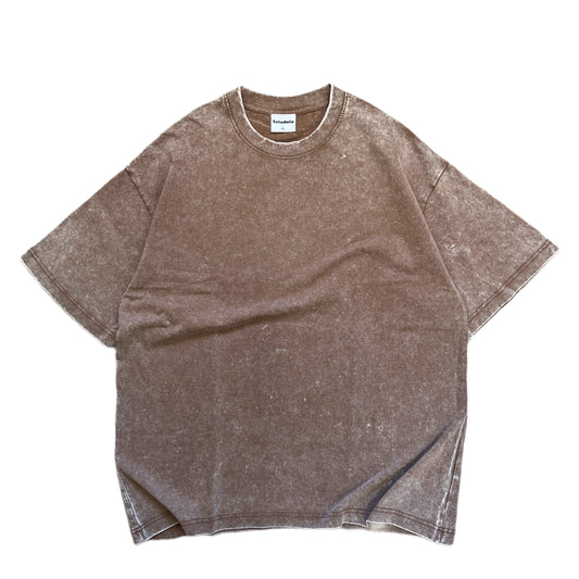 COFFEE BROWN ACID WASH T-SHIRT