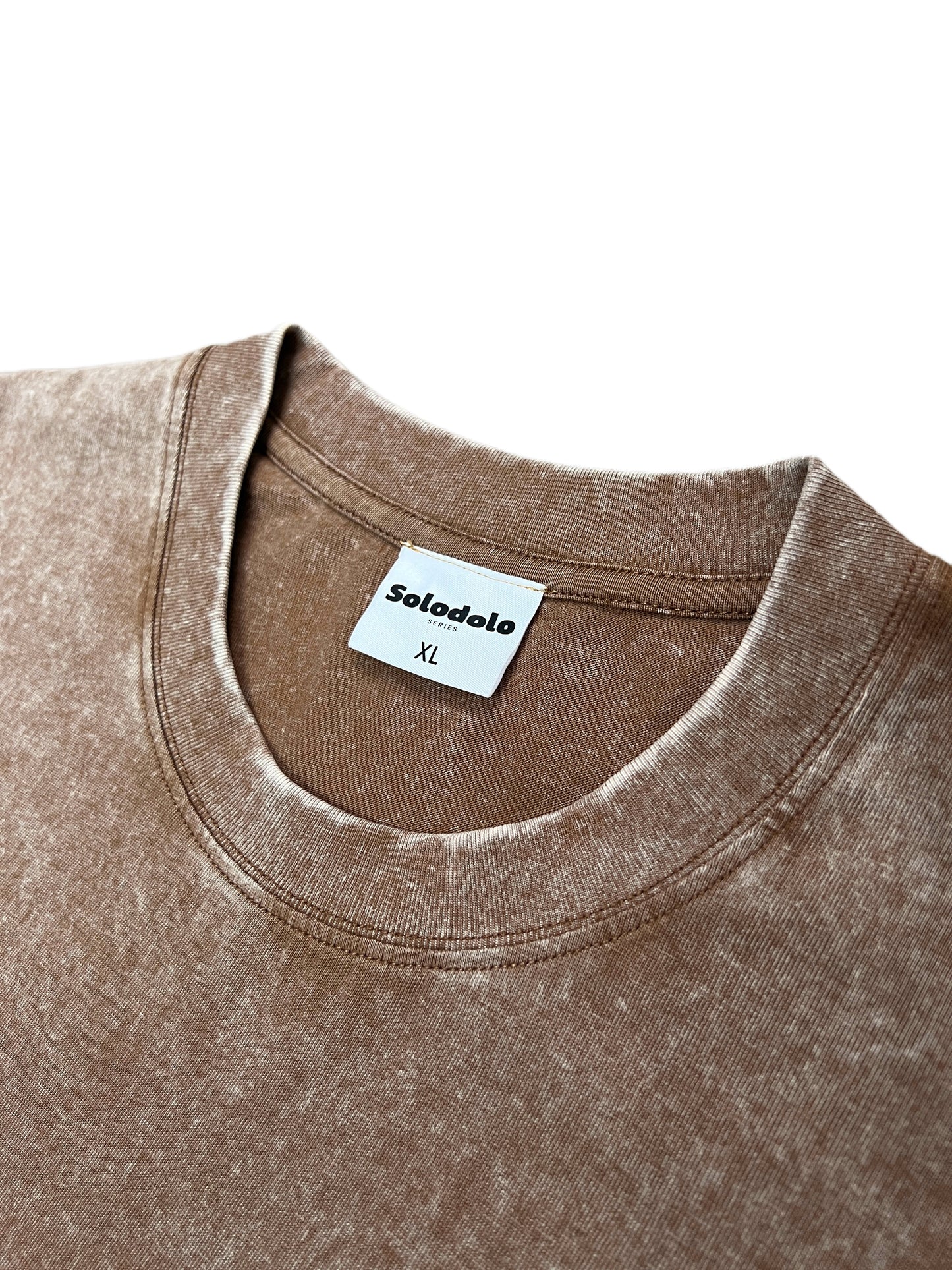 COFFEE BROWN ACID WASH T-SHIRT